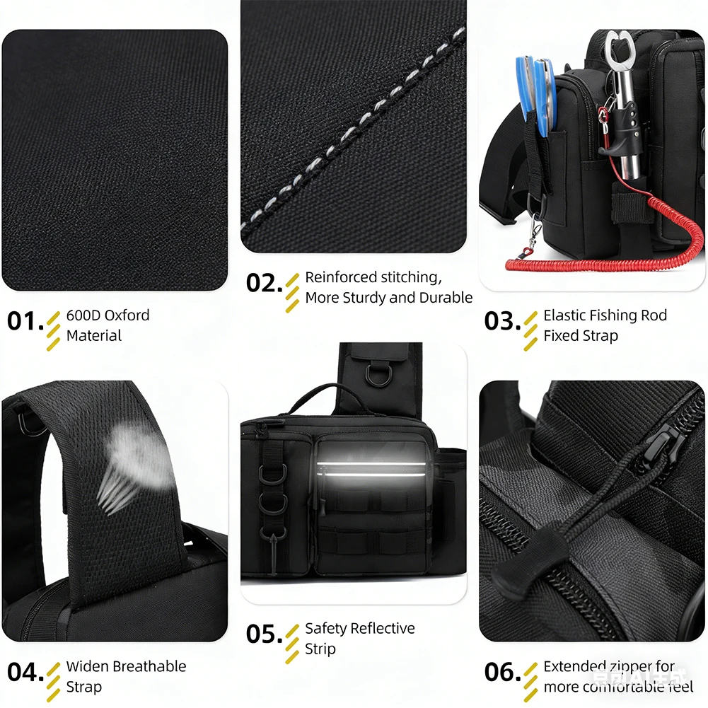 Fishing Backpack - Fishing Backpack with Rod Holder Adjustable