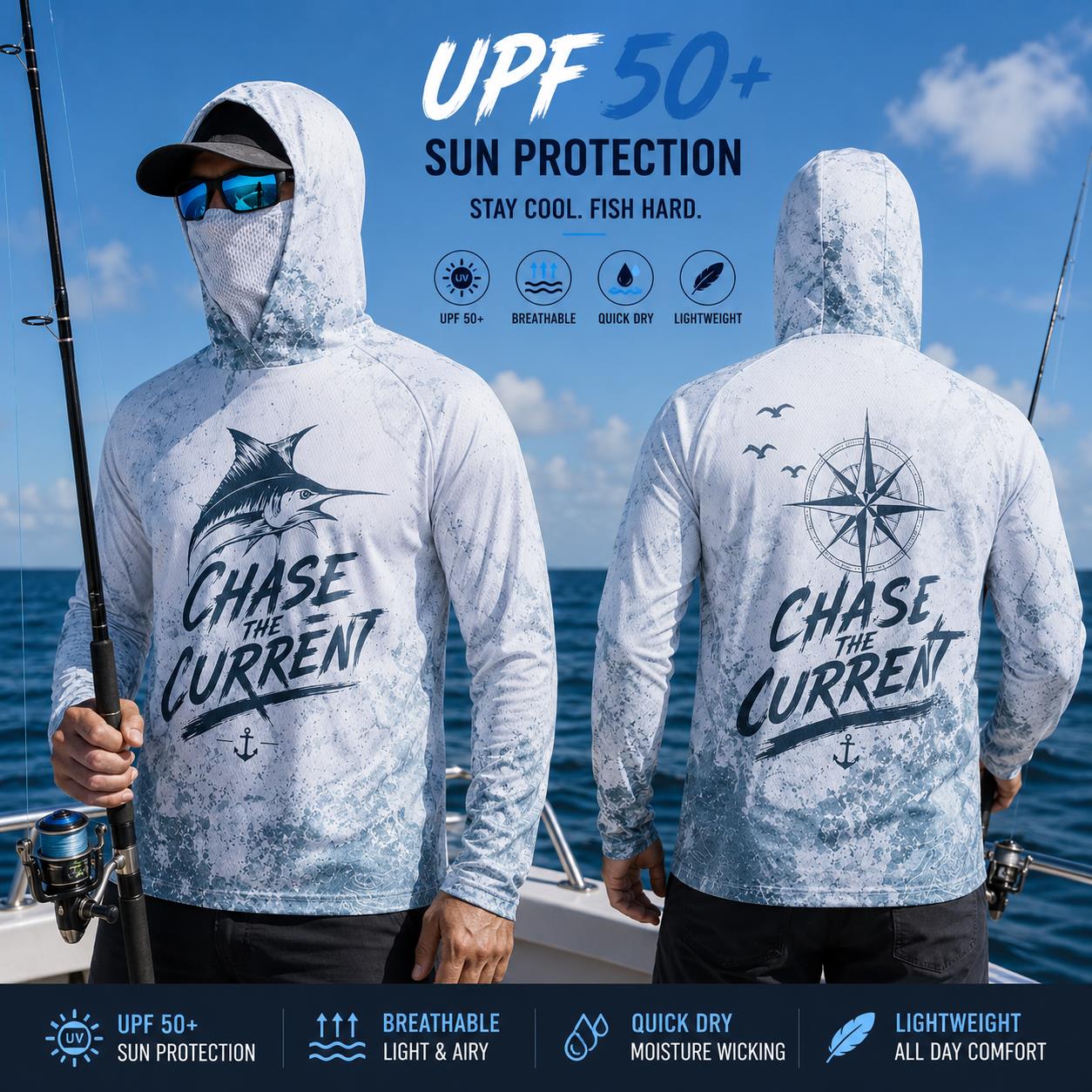 Fishing Hoodie - Fishing Hoodie Shirt Men Long Sleeve