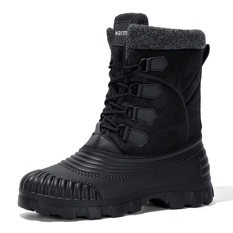 Fishing Boots - Winter Men's Mid-calf Boots Thick Plush