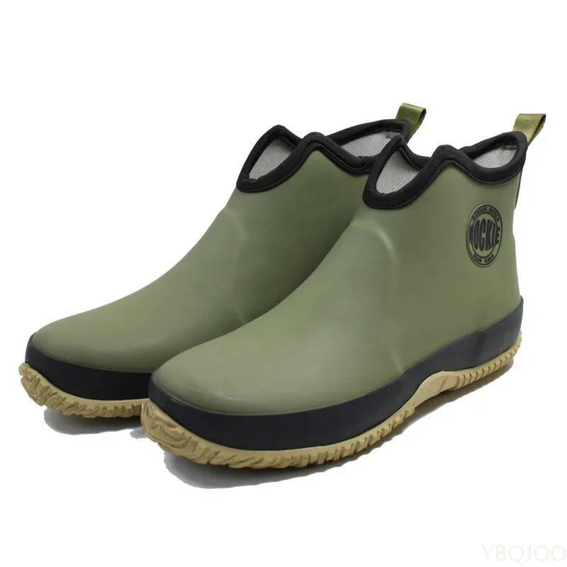 Fishing Boots - Men's Non-Slip Rain Waterproof Rubber Ankle