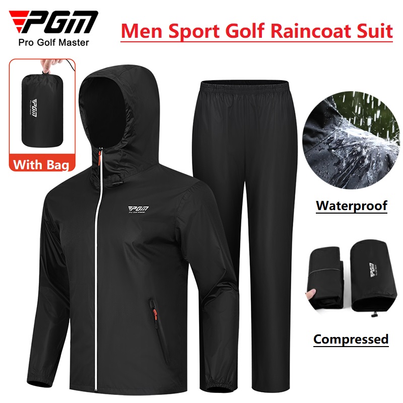 Fishing Rain Suit - Pgm Men Golf Raincoat Rain Pants