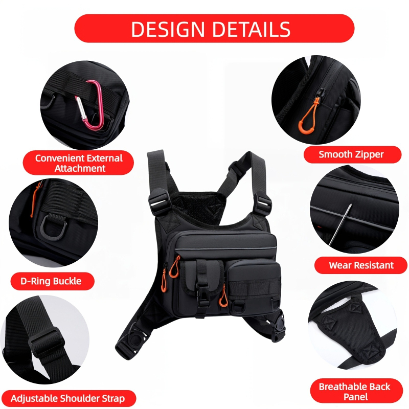 Men's Tactical Chest Bag, Runn - Fishing Vest recension och pris