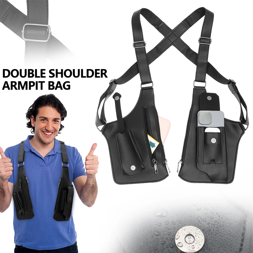 Underarm Anti Theft Bag PU Dou - Fishing Bag Waterproof recension och pris