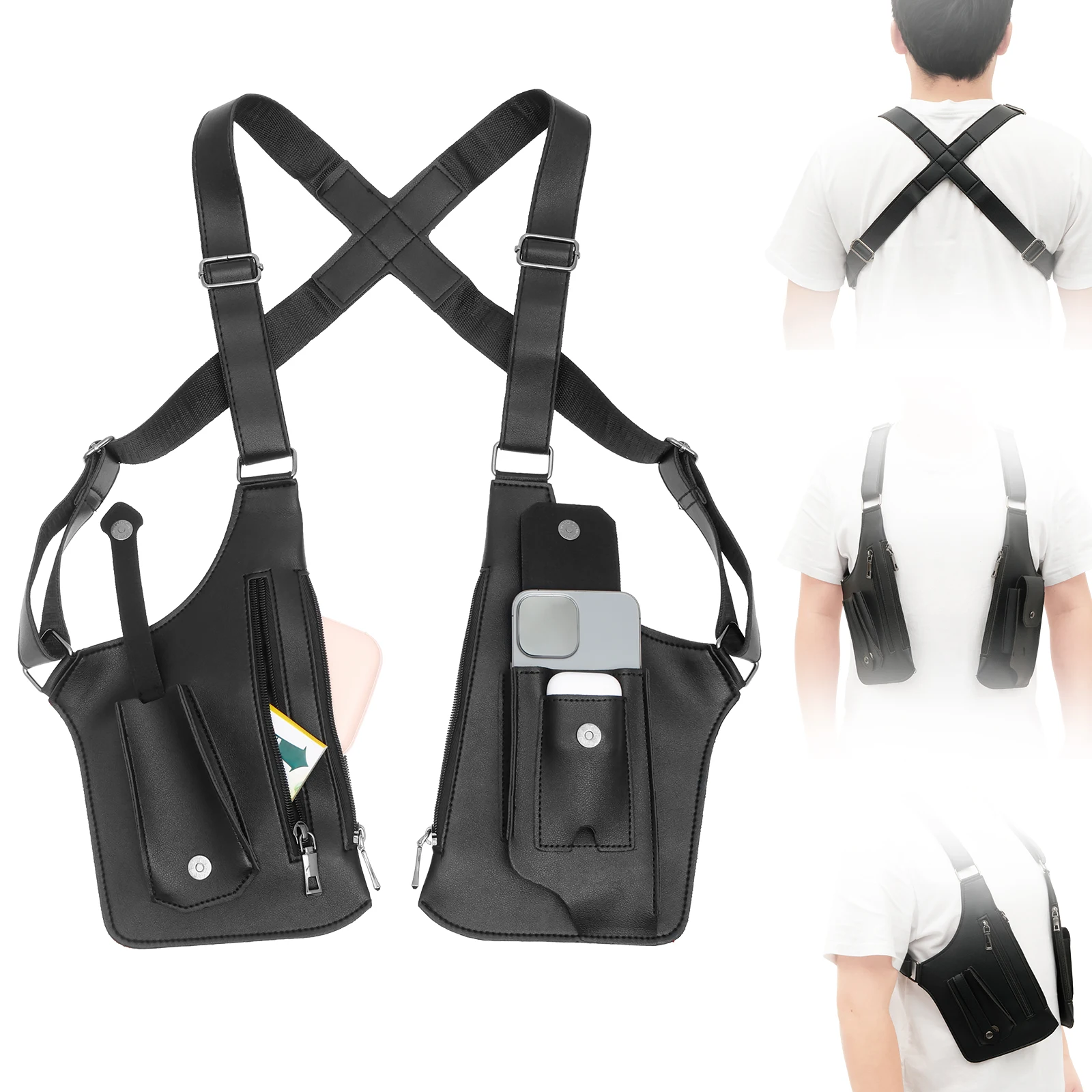 Underarm Anti Theft Bag PU Dou - Fishing Bag Waterproof recension och pris