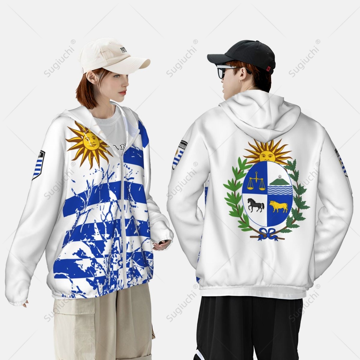 Uruguay Flag Sun Protection Ho - Fishing Hoodie recension och pris