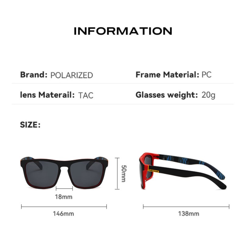 Fashion Vintage Square Polariz - Fishing Sunglasses Polarized recension och pris