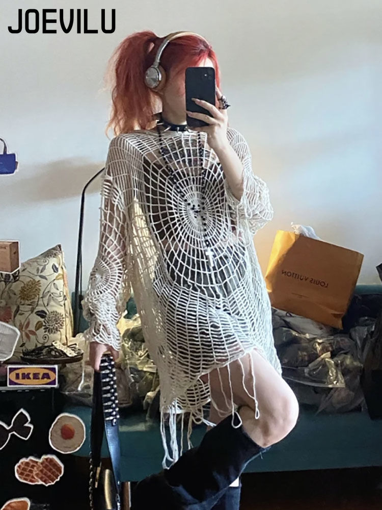 JOEVILU Hollow Knit Hooded Top - Fishing Hoodie recension och pris