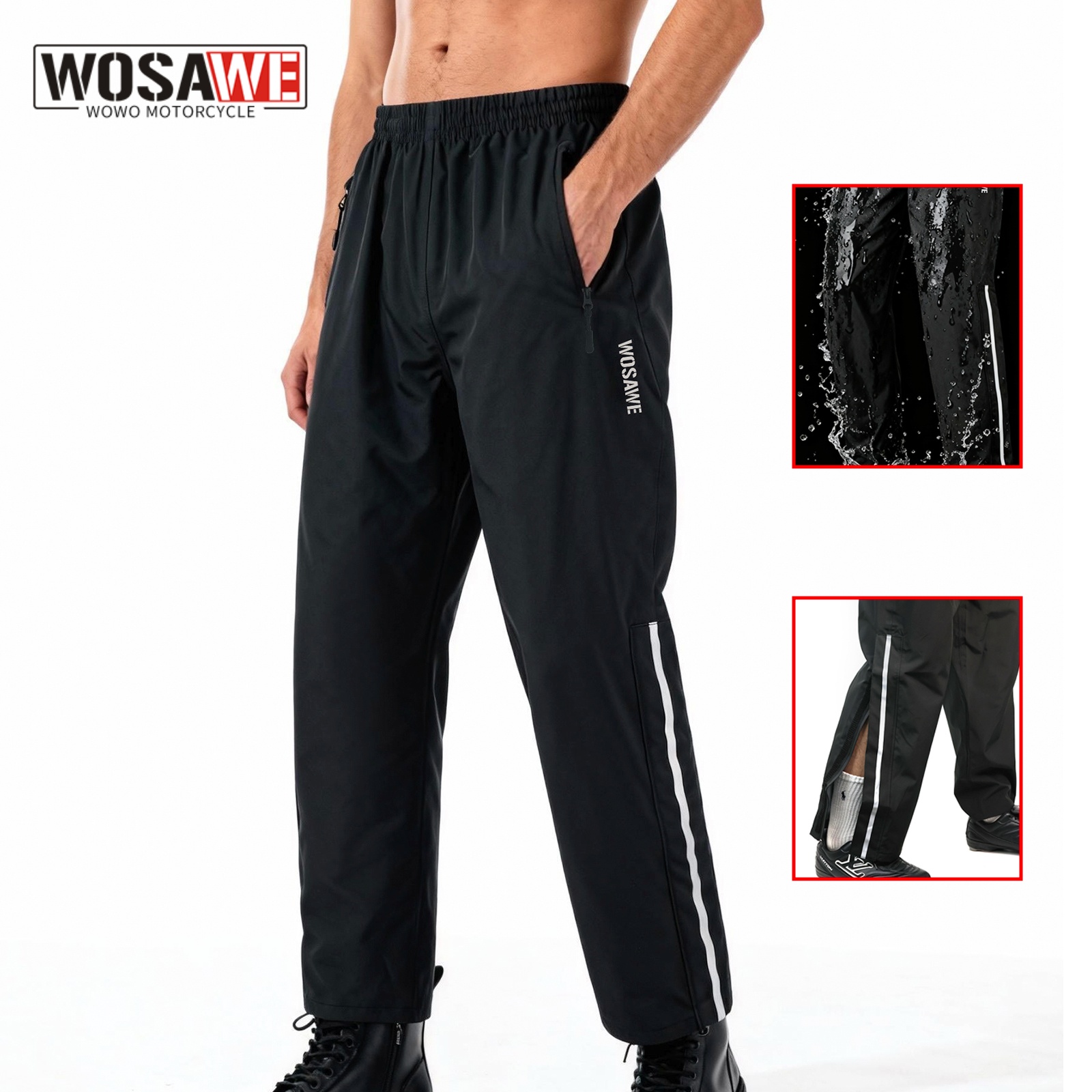 WOSAWE Motorcycle Motorbike Ra - Fishing Pants Waterproof recension och pris
