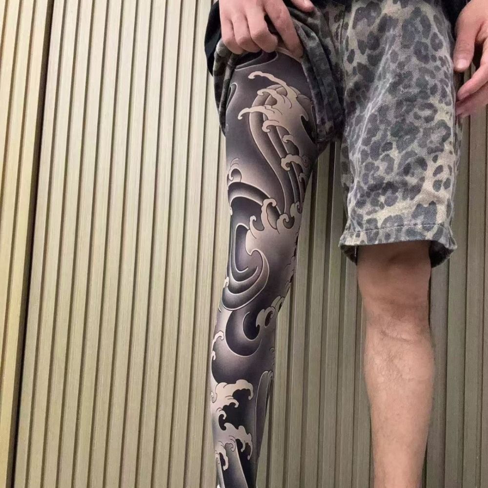 New Full Leg Fake Tattoo Socks - Fishing Socks recension och pris
