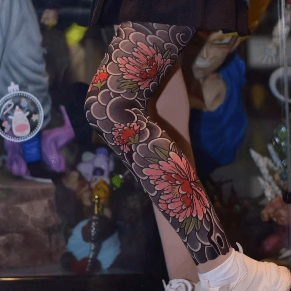 New Full Leg Fake Tattoo Socks - Fishing Socks recension och pris