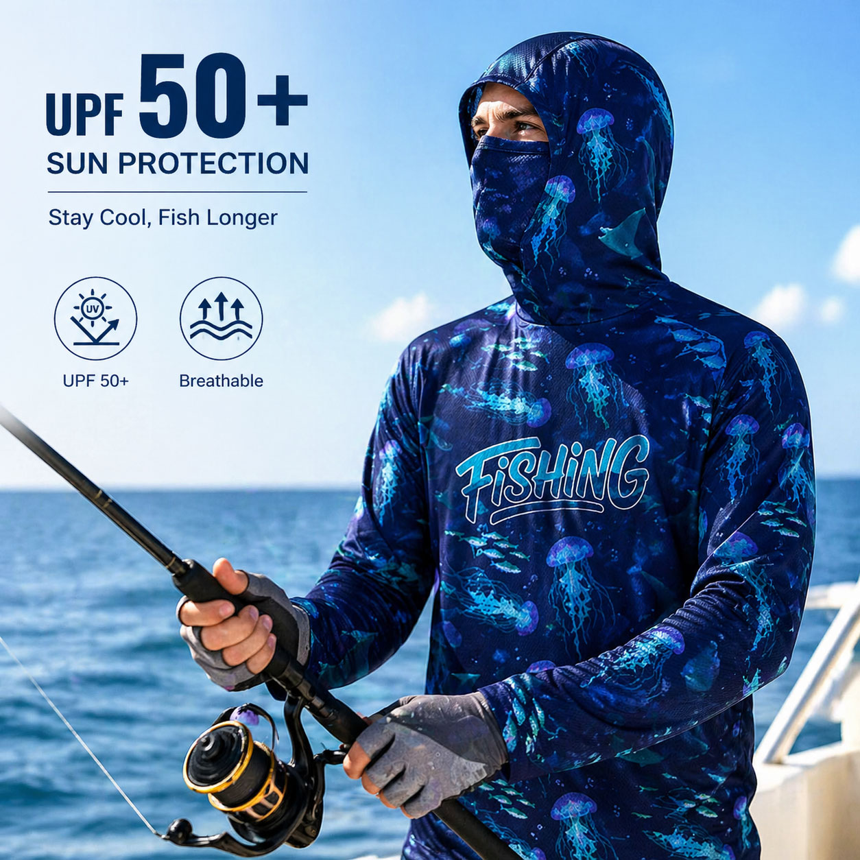 Fishing Hood Riding Tops Wear  - Fishing Hoodie recension och pris
