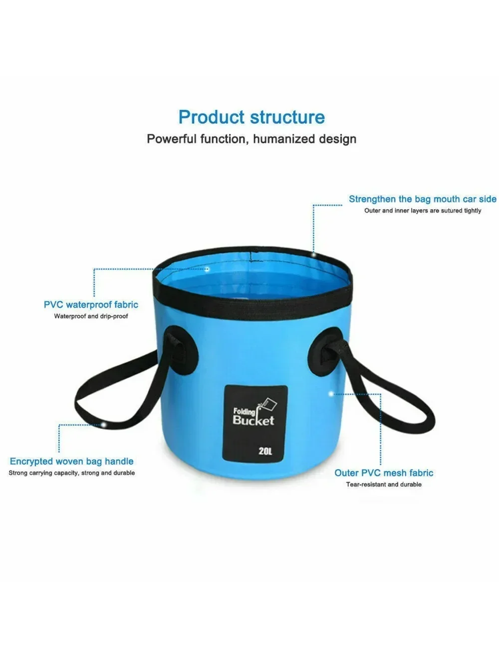 12L/20L Fishing Bucket Folding - Fishing Bag Waterproof recension och pris